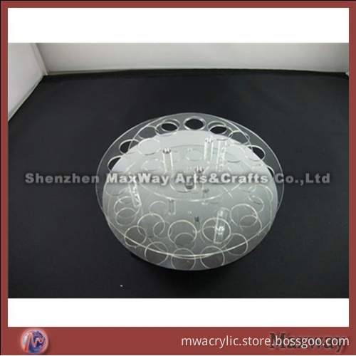 Clear Round Perspex Makeup Organizer/Lipstick Holder